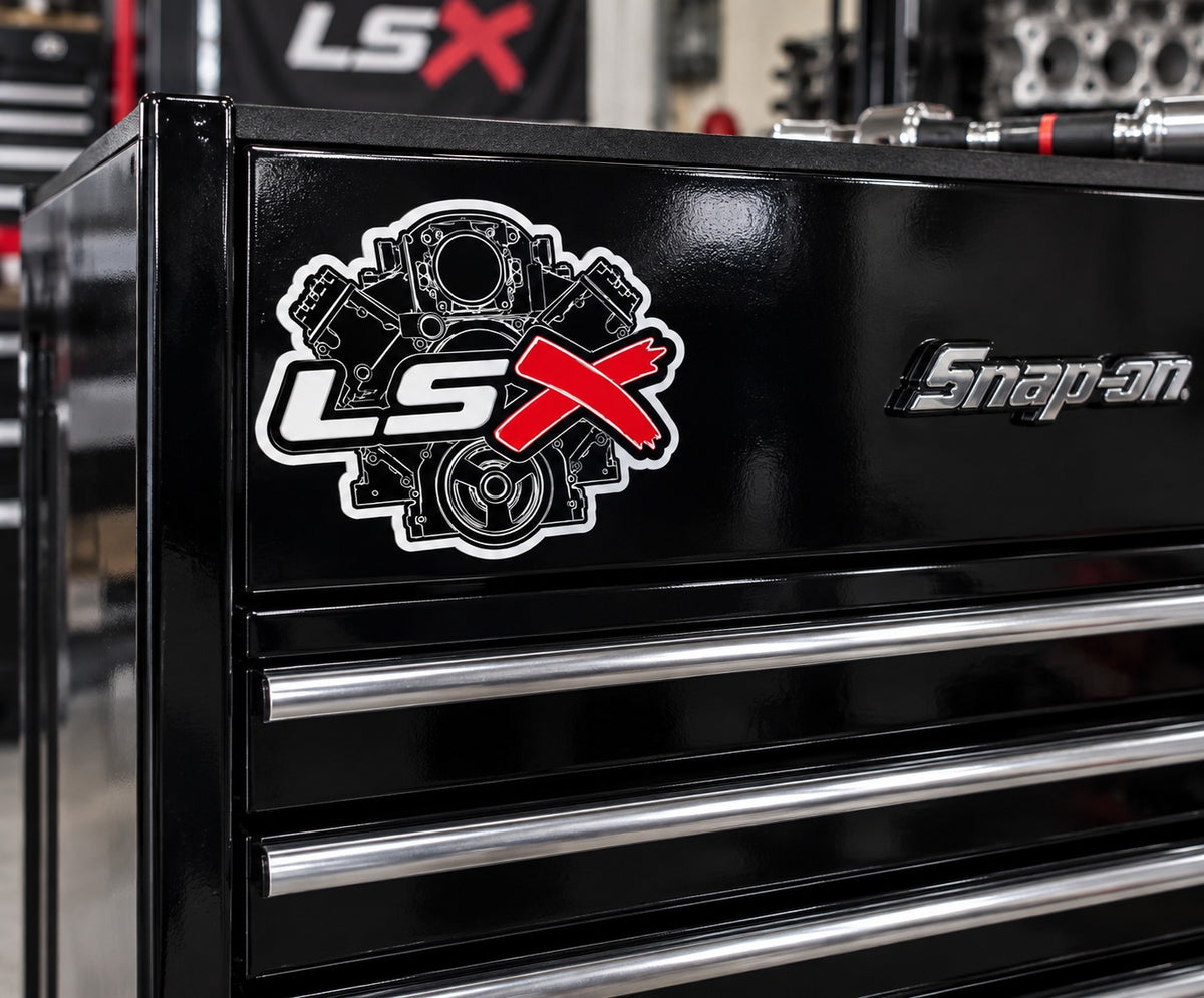 LSX Red & White Engine Sticker