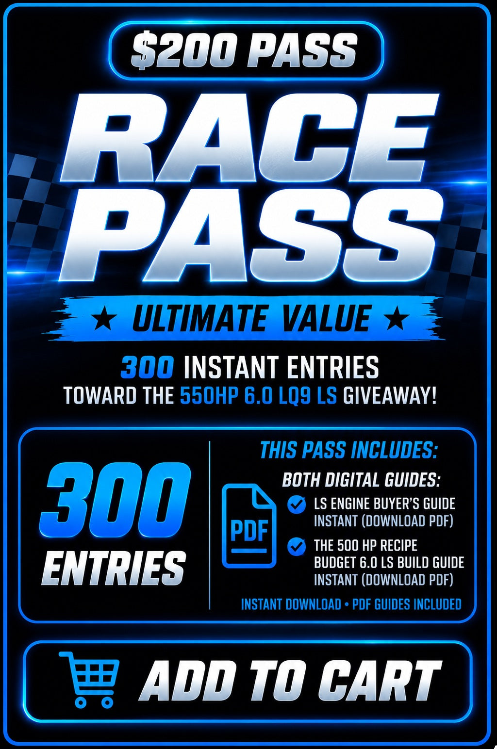 $200 Pass 300 Entries