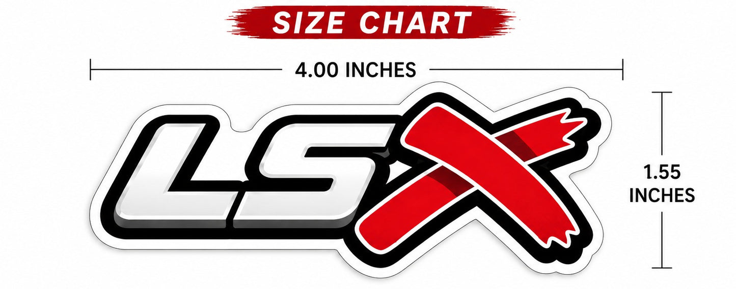 LSX Red & White Sticker
