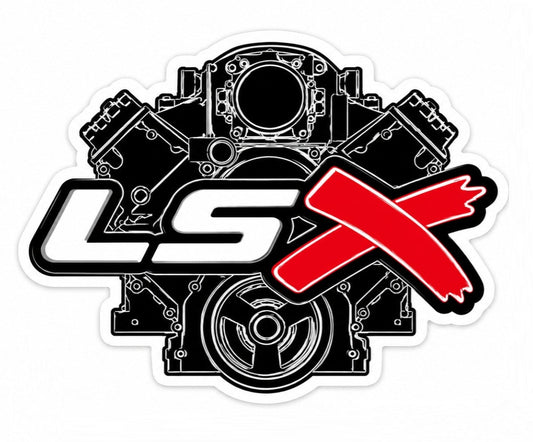 LSX Red & White Engine Sticker