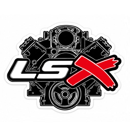 LSX Red & White Engine Sticker