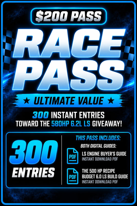 RACE PASS  300 × 2 = 600 ENTRIES